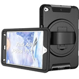 USP Rugged Samsung Galaxy Tab A11 / Tab A9 Case Black - Built-in-Kickstand, Hand & Shoulder V1202-V2-MPA-HDTA11A9PLUS