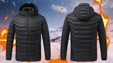Heated Jacket Smart Heated Hoodie Lightweight Winter Coat Cotton Padded Jacket - Navy - Size S V1102-M-APP-75423-NAVY-SAUSEU46