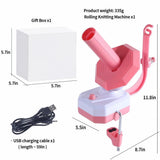 Electric Yarn Ball Winder, Pink and White, Automatic Tension Control with Stepless Speed, 7oz V1107-CS-VOBDWJES53