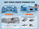 Inflatable Paint Booth, 10x6x4m Inflatable Spray Booth, High Powerful 950W1100W Blowers Spray Booth V952-CQSPQFLSS3320LZI3V3