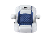 Seamanship Reclining Captain Boat Seat 90&deg-155&deg Recline, 19cm Thick Cushion BS-B-ARMREST-BL