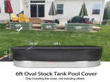 4Ft/6Ft/8Ft Bathtub Cover Pool Hot Tub Cover Oval Reservoir Ice Bath Cover Tank Cover Oxford Cloth V1189-LWWAL-20260327-04325