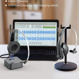 Bluetooth Wireless Headset with Mic and Charging Dock for PC and Call Center Use V1263-JX-6996