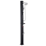 40L Solar Heated Shower, 205cm Showerhead Height Outdoor Shower, with Handheld & Foot Faucet, Hot & V952-TYNLYQHSPVCL8QSDL001V0