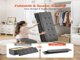 Foldable Storage Ottoman Bench, End of Bed Bench with Side Bags, Folding Upholstered Storage Chest V952-BYWSZYKZDK40FW7EP001V0