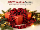 Plaid Christmas Garland, Buffalo Rustic Craft Ribbon Ruffled for Home Wreath Staircase Tree V1192-AZ-W-17374