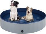Foldable Dog Pet Pool Bathtub, Gray, L V1188-MS-611-013