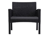 Gardeon 2PC Outdoor Dining Chairs Patio Furniture Rattan Lounge Chair XL Ezra ODF-CHAIR-TEA-XL-BK-2X
