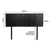 PU Leather Queen Bed Headboard Bedhead - Black V63-768125