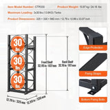 Refrigerant Tank Rack, with 3 x 30lbs Bottle Tanks, Cylinder Tank Rack 12.79x12.99x33.07 in, V952-QPCFJ305MM28PV5A6V0