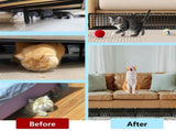 12 PCS Under Couch Blocker for Bed Furniture, Adjustable Plastic Under Bed Blocker for Dogs Pets V1107-102-01755-WHT-12PCS