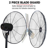 BAUMR-AG 30" 762mm 300W Industrial Pedestal Fan, Large, Commercial, Heavy-duty, 3 Speed, EESS V219-SPCAIRBM30PA