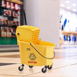 Mop Bucket with Wringer, 26 Qt. Commercial Mop Bucket with Side Press Wringer, Side-Press Mop Bucket V952-DJSDTBT2628QRG0VAV0