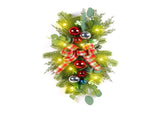 Artificial Teardrop Swag Swag Wreath Mailbox Swag with Ribbon Bow for Staircase Stairway Front Door V1294-YM0901-240705HL02-1