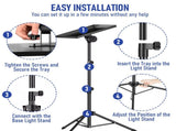 Adjustable Projector Stand with 360&deg Phone Holder, 57125cm Folding Tripod Floor Stand for Laptop, V1181-HI009