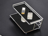 Double-Layer Acrylic and Metal Bathroom Organizer, Countertop Storage Shelf for Cosmetics, Cups, V1192-AZ-W-30043
