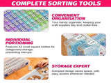 ASKITO 124 Grids Painting Storage, Art Storage Organizer with Labels Stickers for V1370-AZ4-15536