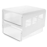1-Pack Under Desk Drawer Organizer, White Transparent Rectangular Storage Box, 11.8 x 6.7 x 5.7 V1370-AZ4-17055