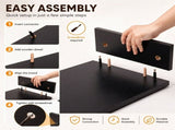 CARLA HOME Dual Monitor Stand Riser, Adjustable Length and Angle, Black LSB-36578