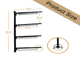 Samland Foldable 4-Tier Saddle Rack Wall Mounted Saddle Stand Space-Saving Steel Holder for Horse V1060-105-21525
