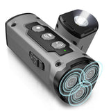 Gray Multifunctional Ultrasonic Dog Repeller & Flashlight - Long-Range SOS Emergency Light V888-ELOSUNG15618