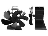 6 Blades Heat Powered Stove Fan Self Starting High Temperature Resistant Fireplace Fan LT385 4 Black V1294-YM3113220250411-0421