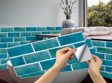 18 Sheet Peel and Stick Tile Backsplash Self Adhesive Removable Stick On Kitchen Backsplash Tiles 3D V1188-ZC-01-20