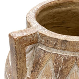 Aged Tribal Style Decorative Pot 35cm V637-91259POT
