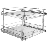 VEVOR 2-Tier Wire Pull Out Cabinet Under Sink Organizer 16x21 Inch Drawer Basket V952-HGS217W21D15HO4AUV0