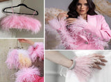 Black Ostrich Feathers Trim,78.7Inx3.15-4.3In Wide Ostrich Feathers Sewing Fringe Trim Ribbon for V1189-WXFWAL-20260319-00124