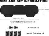Black Back Seat Cover, Rear Car Seat Cover for Cars Truck SUV,Seat Covers with Storage Pocket,Bottom V1258-DP02-WO-237