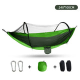 Outdoor Camping Hammock with Mosquito Net - 240x100cm Lightweight Portable Hammock Single V888-ELOSUNG10734