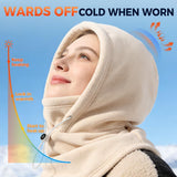 Windproof Winter Mask Hat, 2026 New Winter Balaclava Ski Thermal Fleece Hoodie Mask Neck Cover Warm V1258-DP02-F-821