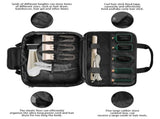 Barber Hairdryer Carrying Case - Hairstylist Travel Bag with Storage for Blow Dryer & Salon V1192-AZ-W-3328