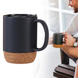 Coffee Travel Mug, Leak-Resistant Spill Proof Coffee Tumbler, Ceramic Mug, Microwave and Dishwasher V1366-AZ2-W-23995