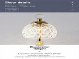 Luxury Metal Crystal Table Lamp, European Pineapple Eye Care Bedside Night Light with Dimmable 3 V888-ELOSUNG52743