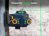 CIGMAN Green Laser Level 3 x 360&deg, Self-Leveling Construction Laser CM701SE V413-CM701SE