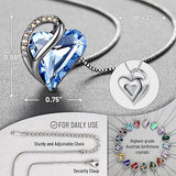Infinity Love Heart Necklace, Birthstone Necklace for Women, Jewelry for Women with Healing V1164-325778