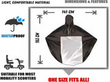 2 Sets, Luxury Poncho for Mobility Scooter, Lightweight Rain Poncho with Window, Universal Fit, V1189-LC-QP-00675