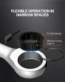 VEVOR Combination Wrench Set 8-Piece Metric 8 mm to 19 mm with Organizer Rack V952-ZXBSTZGDK8PCTOFDPV0