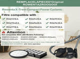 2 Pack Replacement Filters Compatible with Rowenta X Trem Power Cyclonic Vacuum Cleaner ZR006001 V1237-ZY-528-306