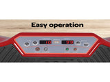 Everfit Vibration Machine Platform Resistance Rope Home Fitness Dark Red FIT-H-VP-ROUND-RDDP