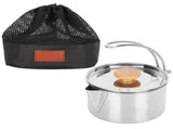 Stainless Steel Kettle Portable Folding Coffee Tea Pot for Outdoor Barbecue Camping Picnic V1294-YM0901-3111200245811