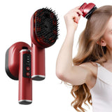 Wireless Electric Hair Comb with Vibration and Oil Mist Spray - Blue V1263-JX-8223-1