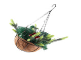 Artificial Christmas Hanging Basket Decorated with Pine Cones Ball Lights Christmas Holiday V1294-YM0523-10323026