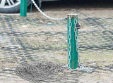 Galvanized Iron Isolation Chain, Finish, 25 Feet , Outdoor Safety Barrier, 1 Set V1370-AZ4-14523