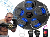 Smart Music Boxing Machine with LED Lights & Bluetooth Wall-Mounted Interactive Punch Trainer, 9 V1107-CS-YYQJQB