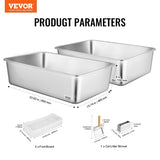 Cat Litter Box, 152 mm Deep, XL Extra Large Stainless Steel Cat Litter Box with Scoop, Wide V952-KFSMSPCBXGXL7835FV0