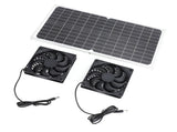 Solar Powered Exhaust Fan 16W Monocrystalline Silicon Solar Panel Dual Ventilation Fan Kit for Pet V1294-YM0901-3114240118011