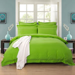 1000TC Tailored Queen Size Green Duvet Quilt Cover Set V493-Q-8